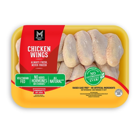 Member's Whole Mark Bone-In Chicken Wings, priced per pound
