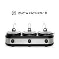 thumbnail image 7 of Chefman Stainless Steel Triple Slow Cooker & Buffet Server, 7 of 7