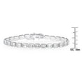 thumbnail image 3 of Lab Created White Sapphire Gemstone Tennis Bracelet in Sterling Silver, 3 of 4