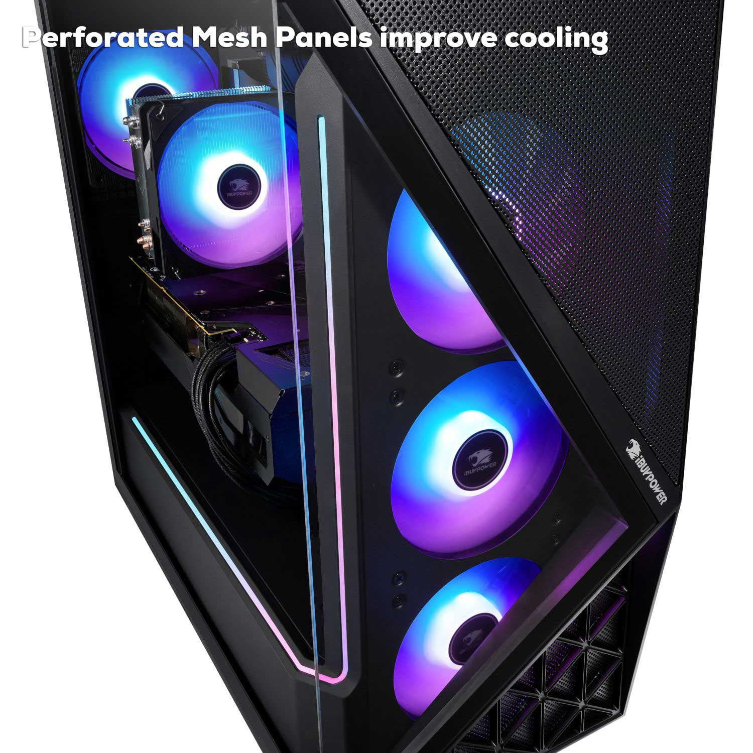 iBUYPOWER Slate Gaming PC Desktop - Intel Core i7 14700F, NVIDIA