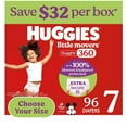thumbnail image 1 of Huggies Little Movers HuggFit 360° Diapers, Sizes 3-7, 1 of 13