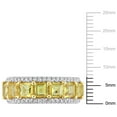 thumbnail image 3 of Princess Cut Gemstone & Diamond Eternity Ring in 14K Gold, 3 of 7