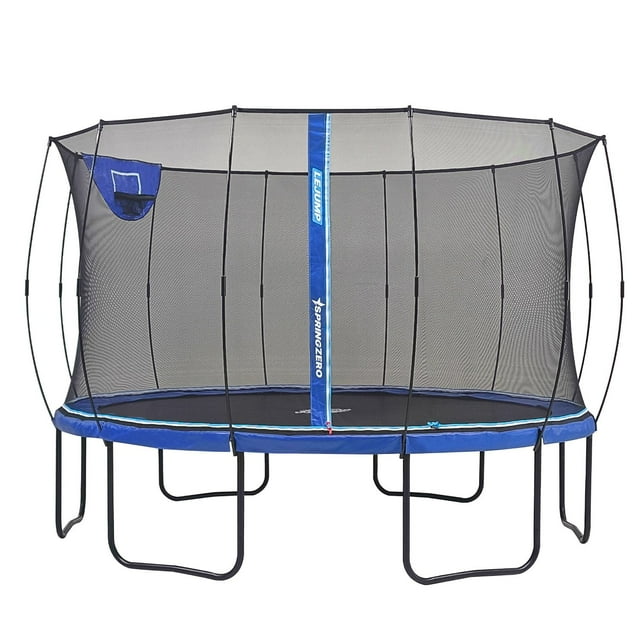 LeJump Springzero 12' Heavy Duty Springless Trampoline with Basketball Set