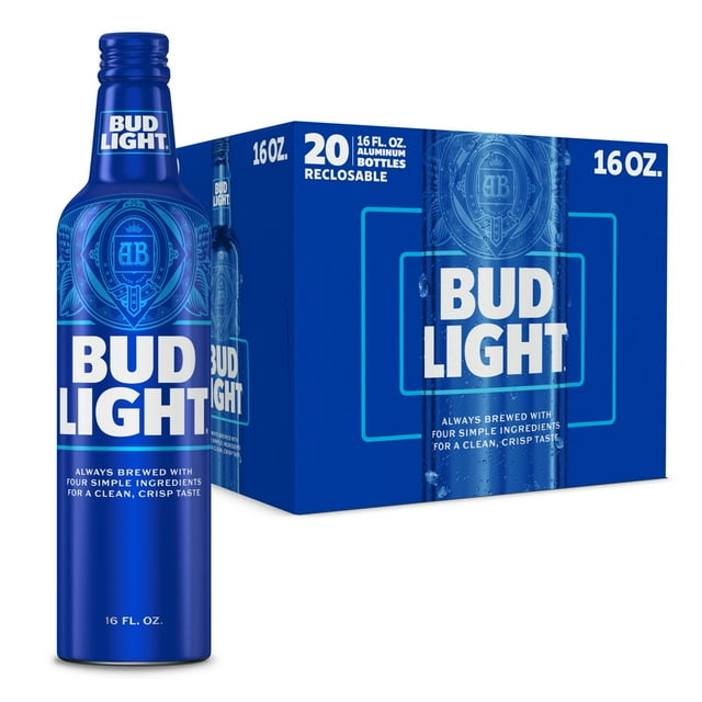 Bud Light Lager Beer, 16 fl. oz. aluminum bottle, 20 pk.