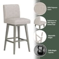 thumbnail image 5 of HH2 Home Parson Wood Adjustable Height Swivel Bar Stool, 5 of 19