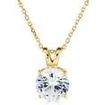 thumbnail image 2 of Round Cut Lab Created White Sapphire Pendant Necklace & Stud Earrings Set, 2 of 4