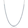 thumbnail image 1 of Round Cut Lab Created Gemstone Tennis Necklace in Sterling Silver, 1 of 5