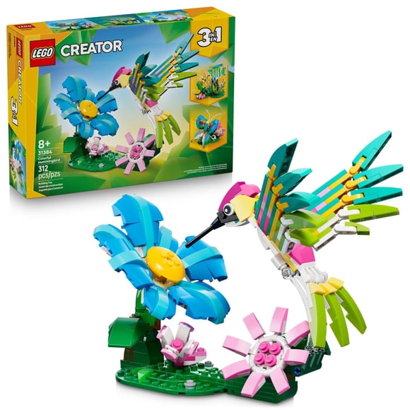 LEGO Creator 3 in1 Wild Animals: Colorful Hummingbird (312 Pieces)