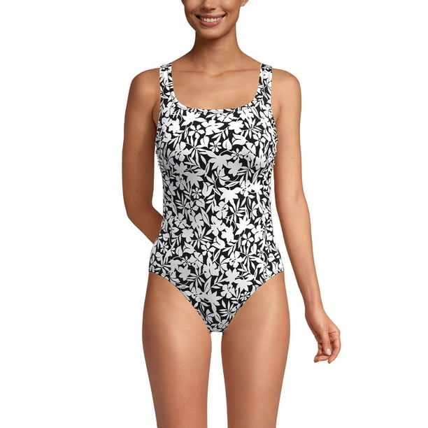 Lands' End Women's Scoop Neck One-Piece Swimsuit