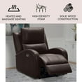 thumbnail image 2 of Serenity Power Recliner with Heat, Massage & Light, Black, 2 of 9
