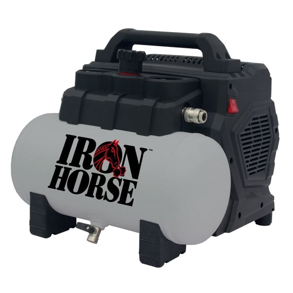 Iron Horse Oil-Free Portable Quiet Series Air Compressor, 1 HP, 1.5 Gallon Tank, Model IH1015OF-PQS