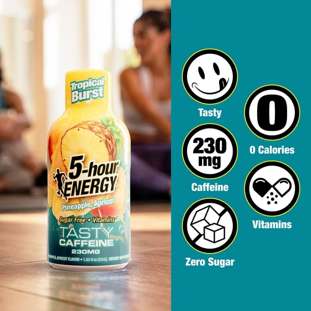 5-hour ENERGY Shot, Extra Strength, Tropical Burst 1.93 oz., 24 pk