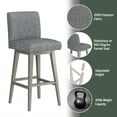 thumbnail image 5 of HH2 Home Parson Wood Adjustable Height Swivel Bar Stool, 5 of 19