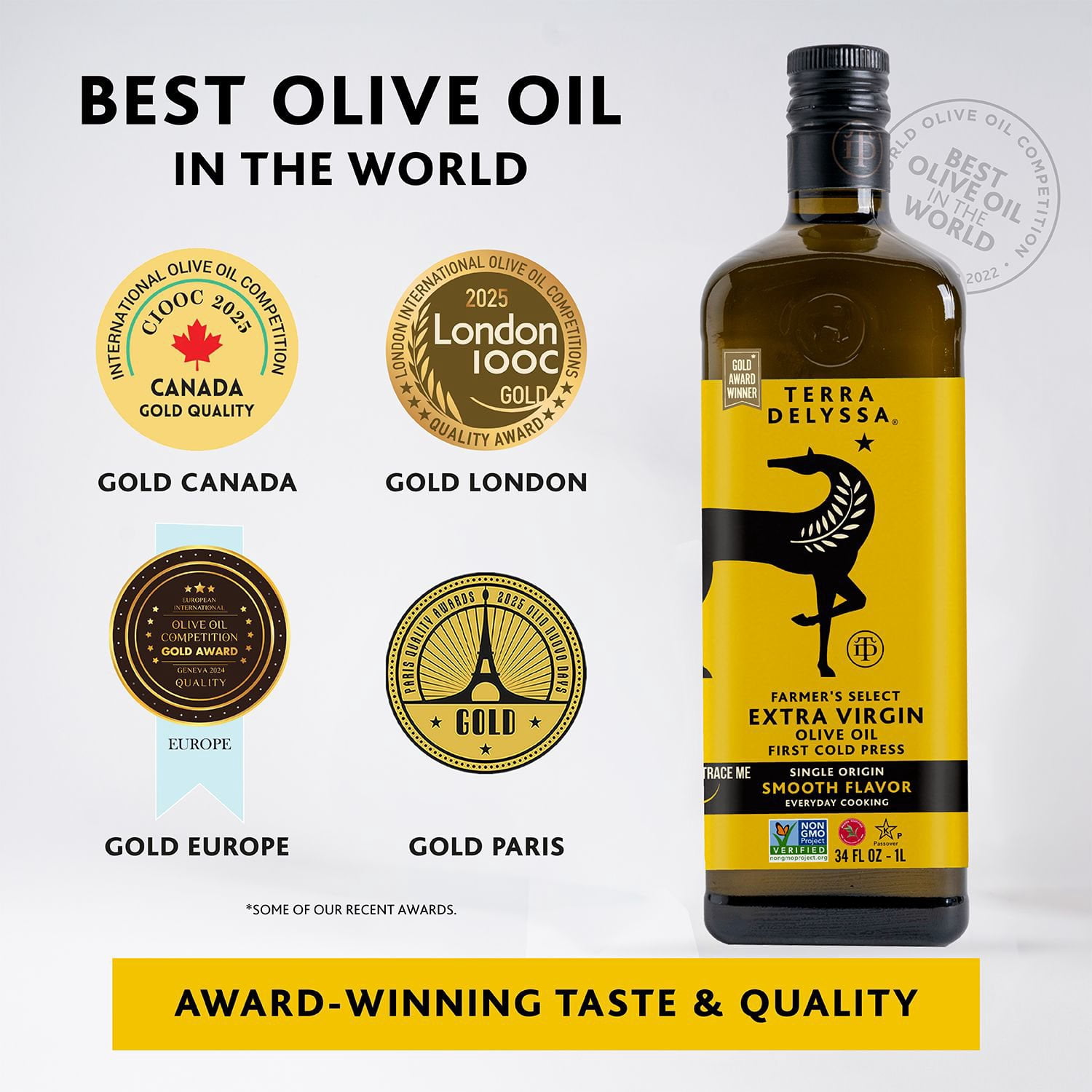Terra Delyssa Farmer's Select Extra Virgin Olive Oil, 34 fl. oz