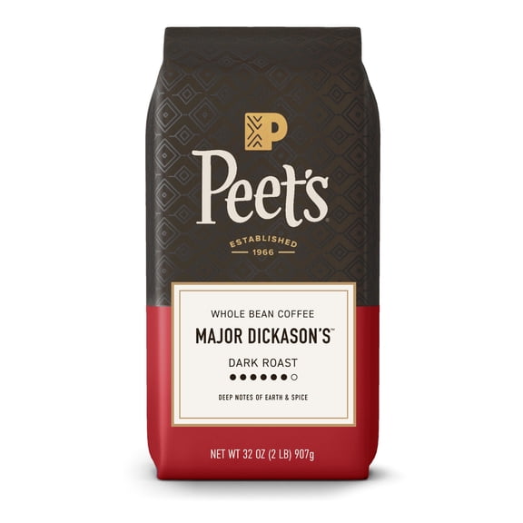 Peet's Coffee Dark Roast Whole Bean, Major Dickason's Blend, 32 oz.