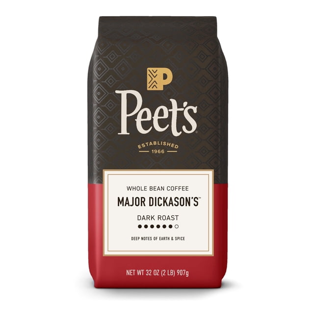 Peet's Coffee Dark Roast Whole Bean, Major Dickason's Blend, 32 oz.