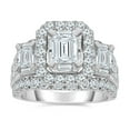 thumbnail image 1 of 3.95 CT. T.W. Emerald Cut Halo Diamond Ring in 14K Gold, 1 of 5