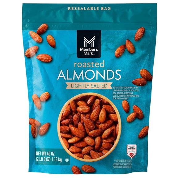 Member's Mark Lightly Salted Roasted Almonds, 40 oz.