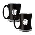 thumbnail image 1 of Logo Brands Brooklyn Nets 14oz Relief Mug Set, 1 of 5