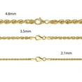 thumbnail image 4 of Semi Solid Rope Chain Necklace in 14K Gold, 4 of 11