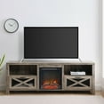 thumbnail image 1 of Abilene 70" Rustic Farmhouse Fireplace TV Stand, Grey Wash, 1 of 8