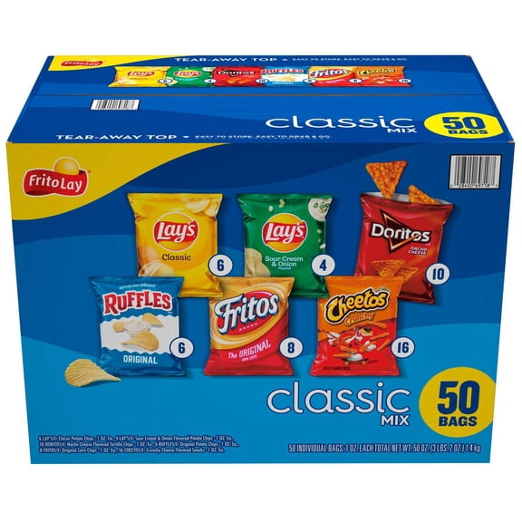 Frito-Lay Classic Mix Variety Pack Chips, 50 pk.