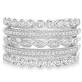 thumbnail image 1 of Diamond Multi Row Ring in Sterling Silver, 1 of 4