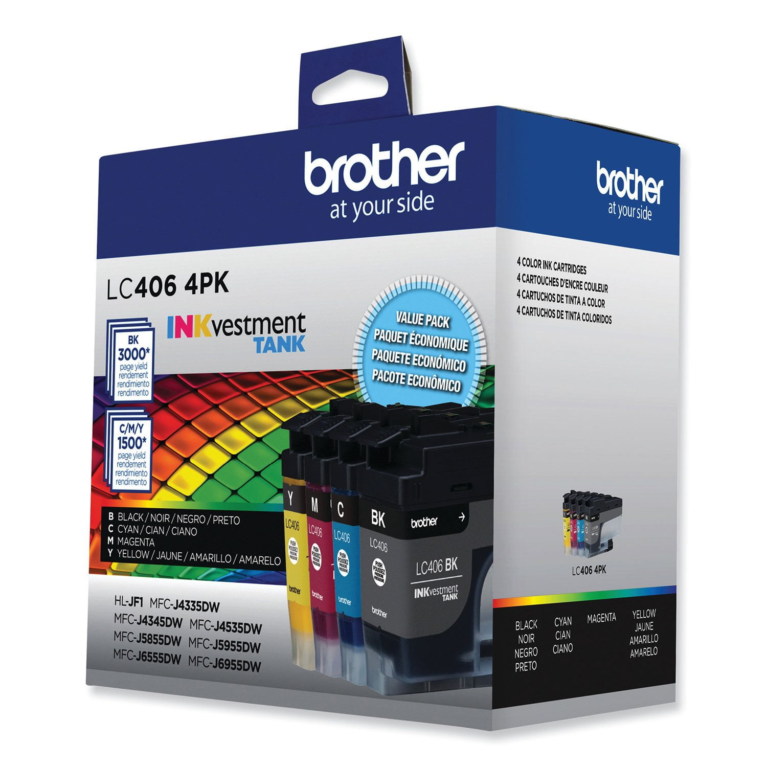 Brother LC4064PKS Ink, Black/Cyan/Magenta/Yellow - Samsclub.com