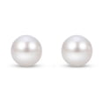 thumbnail image 2 of White Cultured Freshwater Pearl Stud Earrings, 2 of 3