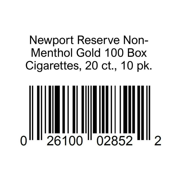 Newport Reserve Non-Menthol Gold 100 Box Cigarettes, 20 ct., 10 pk