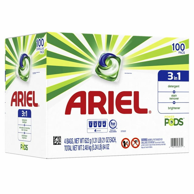 Ariel Power PODS Liquid Laundry Detergent Pacs, Original 100 ct.