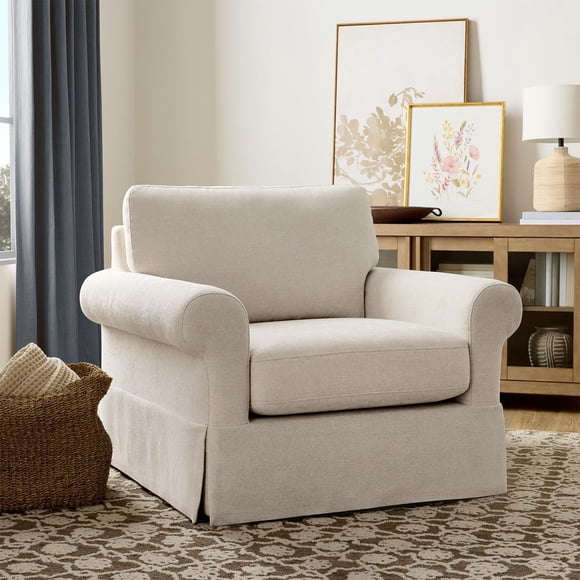 Member's Mark Brinkley Linen Rolled Arm Skirted Chair