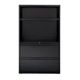 thumbnail image 1 of Hirsh 36" Wide 2 Drawer Lateral Combo File Cabinet, Black, 1 of 11