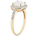 thumbnail image 2 of Cushion Cut Gemstone & 0.18 CT.T.W. Halo Diamond Ring in 14K Gold, 2 of 4