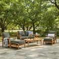 thumbnail image 2 of Cambridge Casual Sonoma Teak Deep Seating Patio Set, 7pc, 2 of 16
