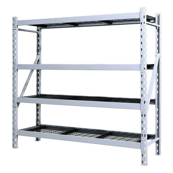 Member's Mark 4 Shelf Industrial Storage Rack, 77" W x 24" D x 72" - Assorted Colors