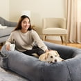 thumbnail image 1 of Snuggle Cuddler Oversized Plush Human Dog Bed, 1 of 9