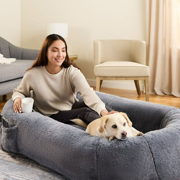 Snuggle Cuddler Oversized Plush Human Dog Bed