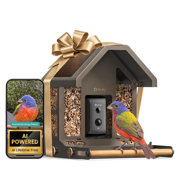 Birdfy Smart Metal Bird Feeder with Built-in Solar Panel and AI Camera
