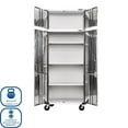 thumbnail image 4 of Seville Classics UltraHD 2 Piece Rolling Steel Garage Storage Cabinet With Stacker Set, 36" W x 18" D x 90.5" H, 4 of 13