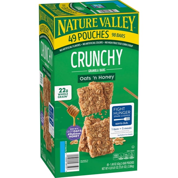 Nature Valley Oats 'n Honey Crunchy Granola Bars, 49 ct.