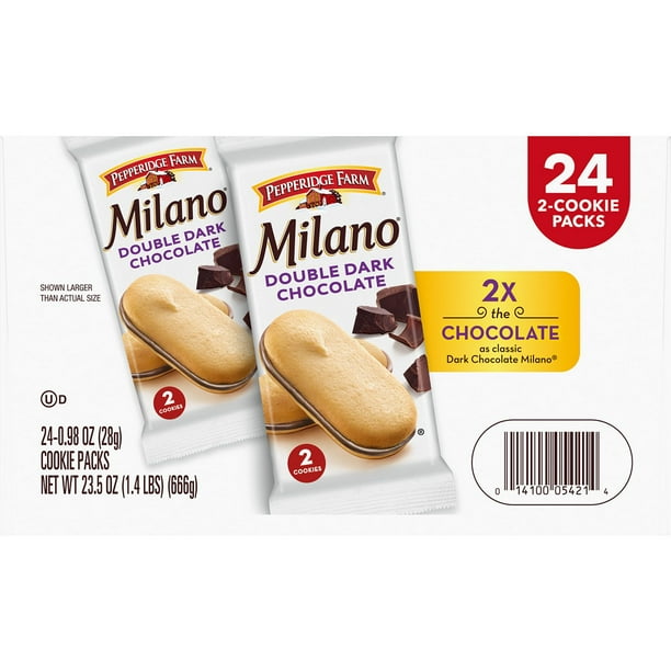 Milano Double Dark Chocolate Cookies, 0.98 oz., 24 pk. - Samsclub.com