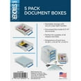 thumbnail image 8 of Super Stacker, Document Boxes, Clear, 5 Pack, 8 of 8