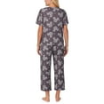thumbnail image 4 of Character Ladies 2-Piece Short Sleeve Henley and Crop Pant PJ Set, 4 of 7