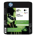 thumbnail image 1 of HP 67XL, High Yield Black/Tri-Color Ink Cartridges 2-Pack, 1 of 7