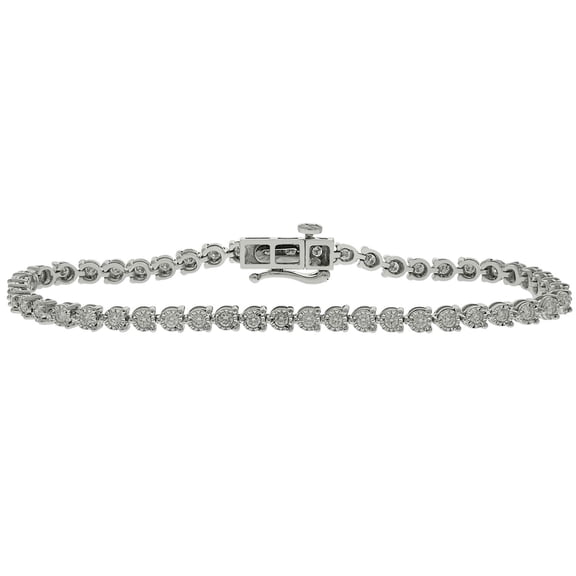 Round Cut Diamond Tennis Bracelet in 14K Gold