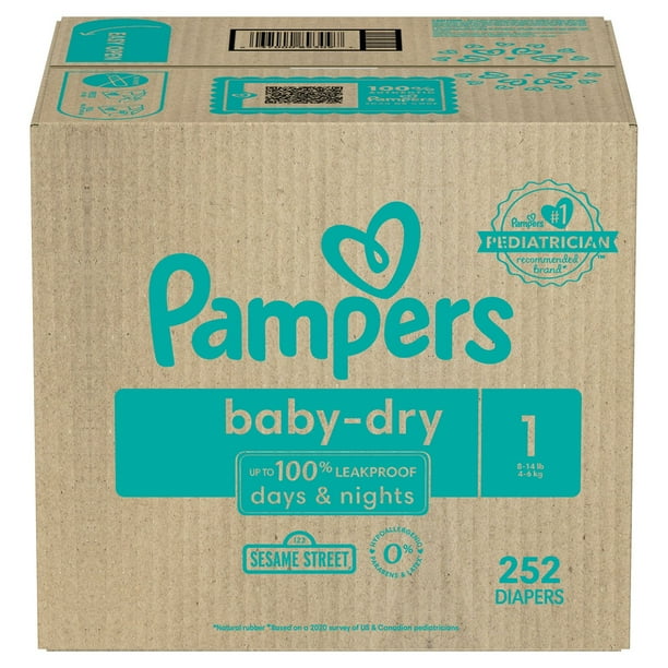 Pampers Baby Dry Diapers, Sizes 1-7
