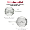 thumbnail image 2 of KitchenAid 3-Ply Base Stainless Steel Cookware Induction 2-Piece Fry Pans Set, Brushed Stainless Steel, 2 of 9
