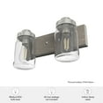 thumbnail image 5 of Hunter Devon Park with Clear Glass Bathroom Vanity Wall Light Fixture, 5 of 8