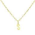 thumbnail image 1 of Initial Paperclip Chain Pendant Necklace in 14K Gold, 1 of 5